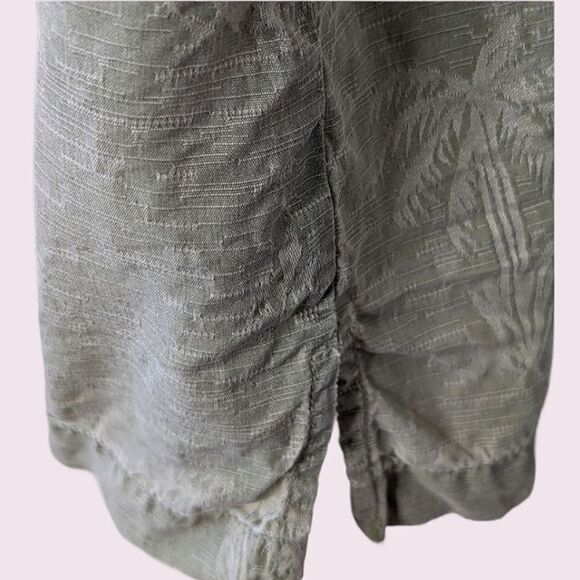 Tommy Bahama Sage Green Silk Short Sleeve Button Down Shirt size Men's L - Picture 6 of 9